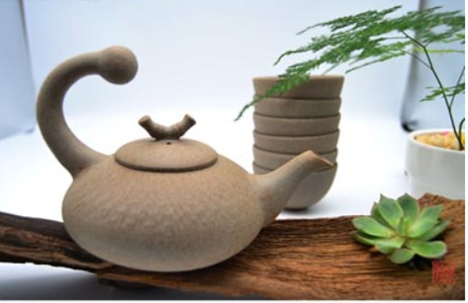 定瓷茶器：原礦粗瓷一枝獨(dú)秀套裝，精美跳刀紋裝飾，更顯與眾不同